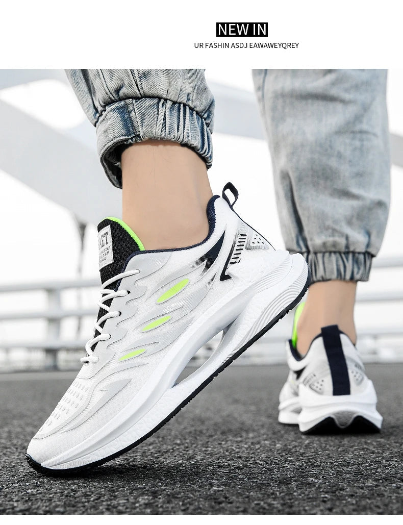 Men's Breathable Sports Shoes Spring New Mesh Casual Fashion Versatile Trendy Men's Shoes Summer Running Shoes Suitable for Outdoor Sports