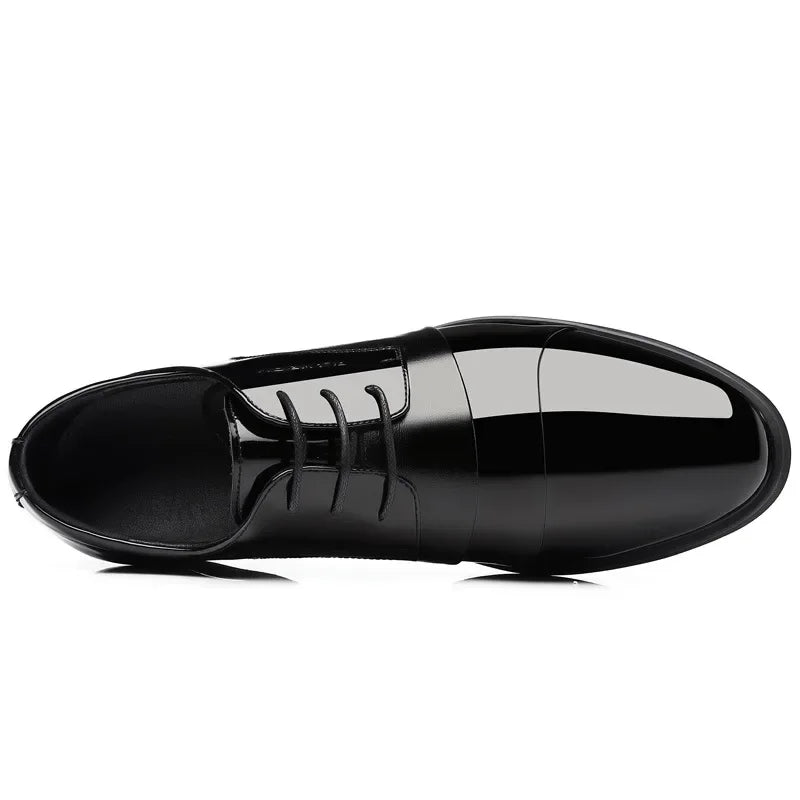 Men's Business Casual Leather Shoes – Genuine Leather, Black or Brown, EU 40–48