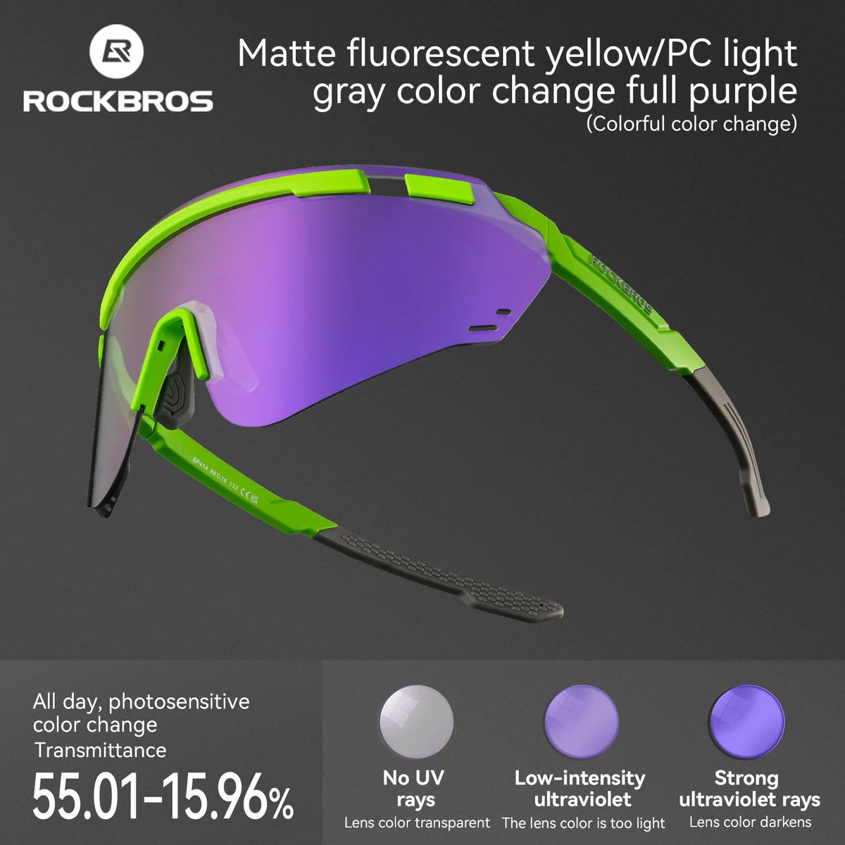 Cycling Glasses Photochromic UV400 Protection Sports Sunglasses Windproof Lightweight Carbon Fiber Outdoor Bike Glasses