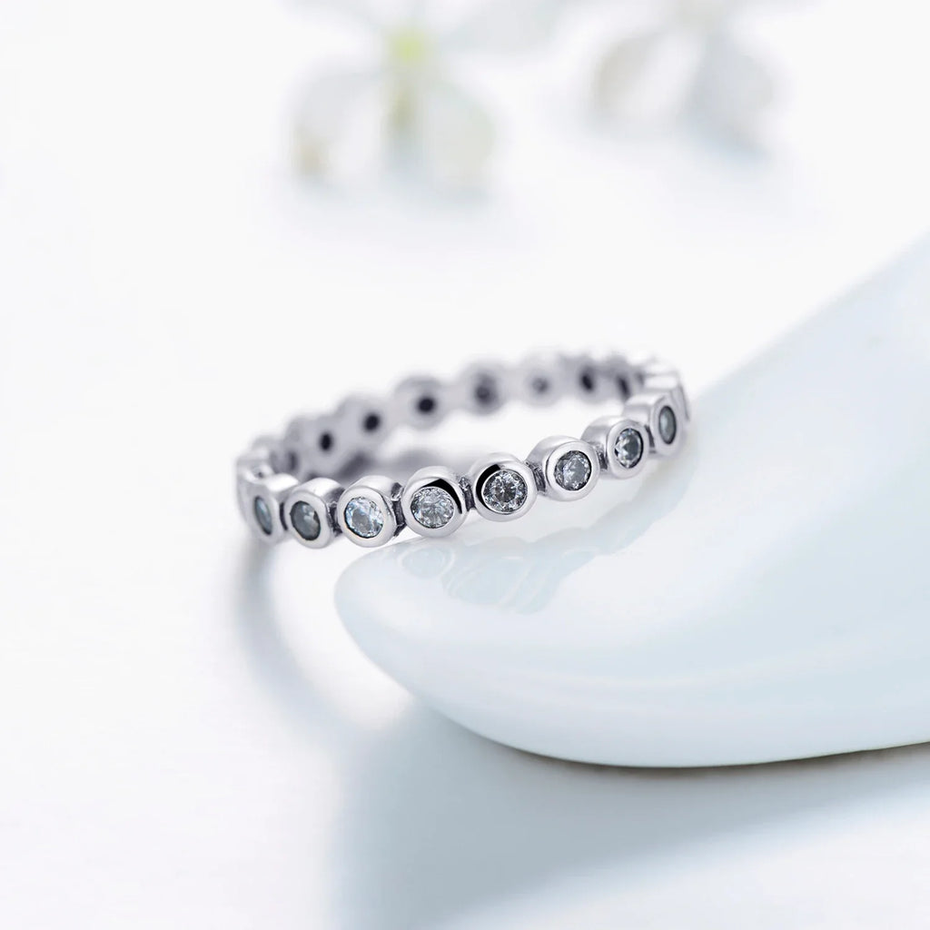 Top Quality Luxury Original Real Solid 925 Sterling Silver Starshine Finger Ring Authentic Jewelry For Women Wedding Gift