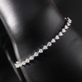3mm Full Heart Cut Moissanite Bracelet 100% S925 Sterling Silver Plated 18K Gold for Women Party Fine Jewelry Gift