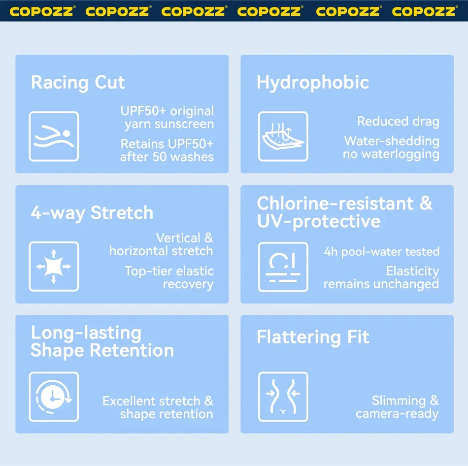 COPOZZ 2026 Sleeveless Women Swimsuit One Piece Rash Guard Sun Protection Swimwear Girls Surfing Bodysuit UPF50+ Bathing Suit