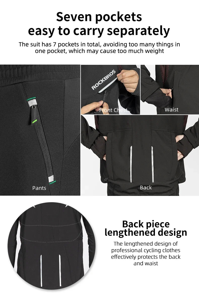 Winter Warmer Bicycle Jackets Windproof Thermal Fleece Bike Tops Coat Men Women MTB Road Sports Cycling Jerseys Jacket