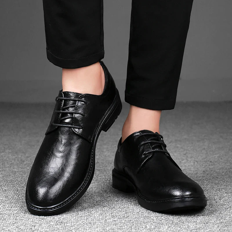 Men's Casual Shoes Genuine Leather Lace-Up Oxford Shoes For Men Fashion Sneakers Luxury Brand Male Derby Shoes Business Footwear