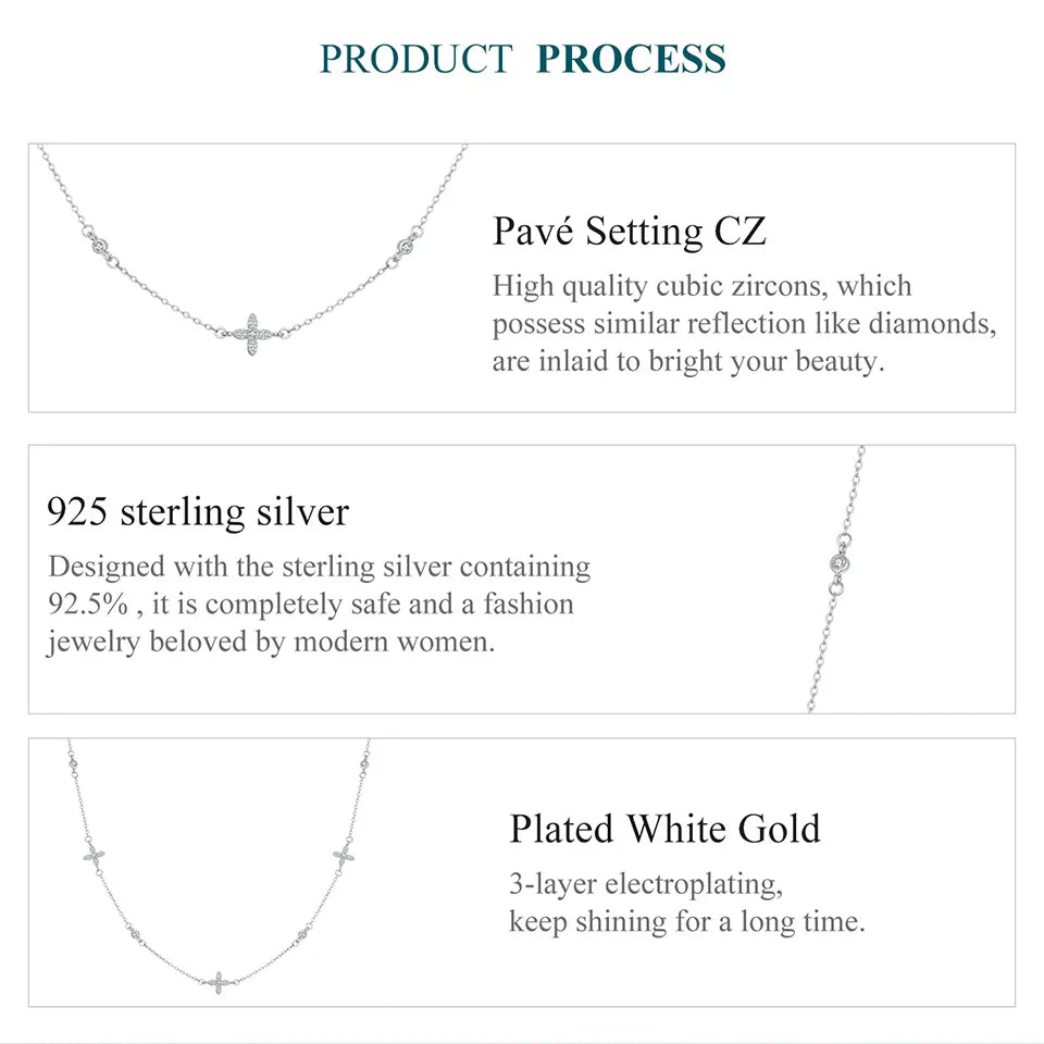 925 Sterling Silver Flower Necklace for Women, Real Gold Plated Dainty Small Flower Charm Trendy Choker Necklace BSN406