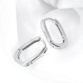 Each 2mm Moissanite Hoop Earrings for Women Square Classic Girls' Jewelry 100% 925 Sterling Silver Plated 18K Gold
