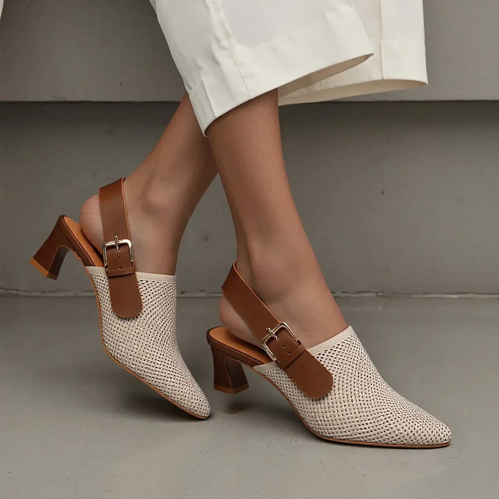 Sandals Women's High Heels Summer Cow Leather Comfortable Sandals Business girls