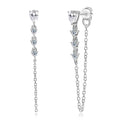 Pear Cut Moissanite Earrings for Women GRA Certified Diamond Pendant Tassel Earring Solid s925 Silver Dainty Ear Ring