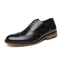 Autumn New Genuine Leather Business Dress Shoes Men Carved Brock Men's Shoes Leather Office Gentleman Oxfords Shoe