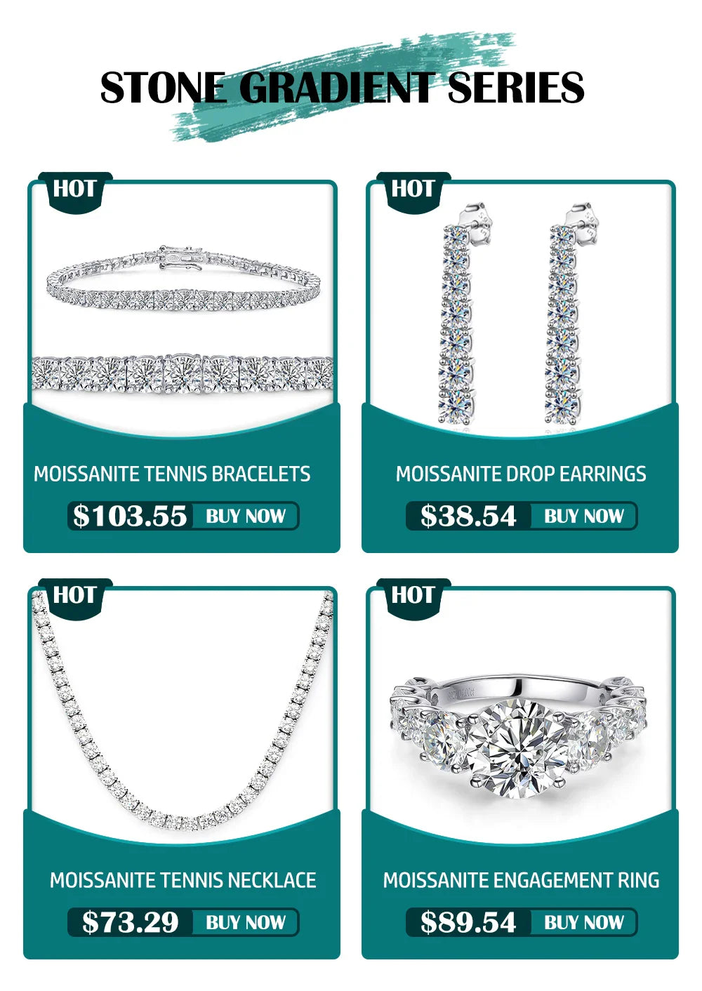 Moissanite Diamond Tennis Necklace with Certificate 3-5mm Size Gradient Diamond Riviera Necklace S925 Silver Choker for Women
