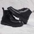 Black Men's Casual Leather Boots