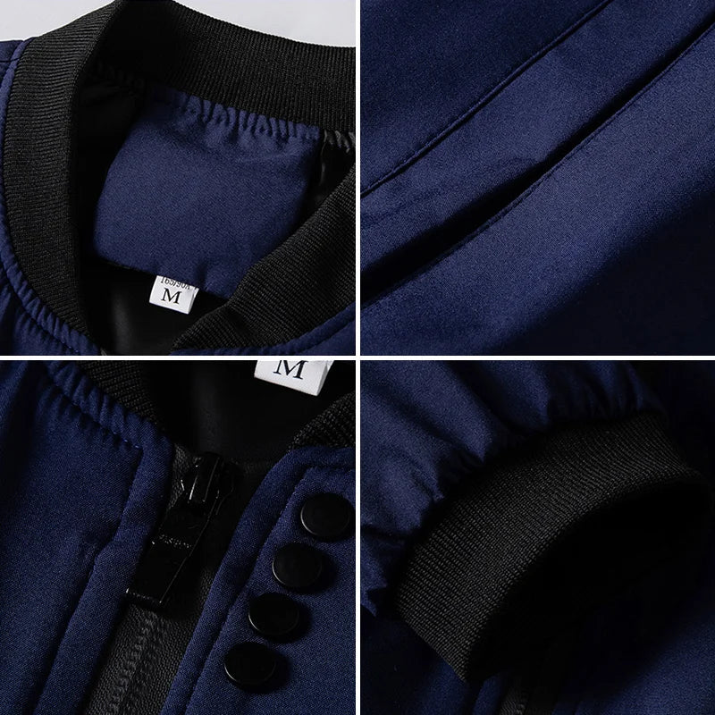 جاكيت رجالي M-4XL، جاكيت خريفي رفيع بأكمام طويلة على طراز البيسبول، جاكيت ركوب الدراجات مقاوم للرياح، جاكيت كاجوال بسحاب بلون موحد