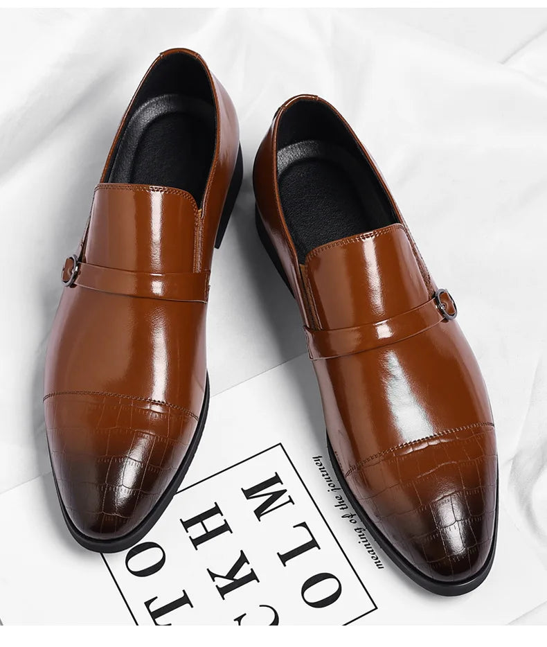 Designer Cow Leather Elegant Shoes Man Summer Autumn Business Casual Wedding Shoes Male British Style Fashion Dress Shoe Man