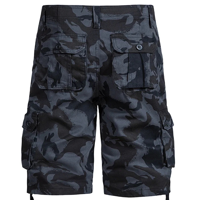 Mens Camo Shorts Men Camouflage Overalls Loose Casual Outdoor Sports Half Pants Side Pocket Cotton Comfortable Shorts