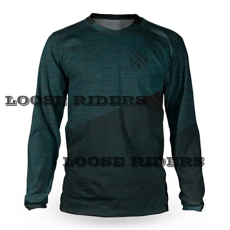 2022 Loose rider Men long sleeve Jersey BMX MTB Mountain Bike Shirt DH motocross sportswear breathable and dry fast