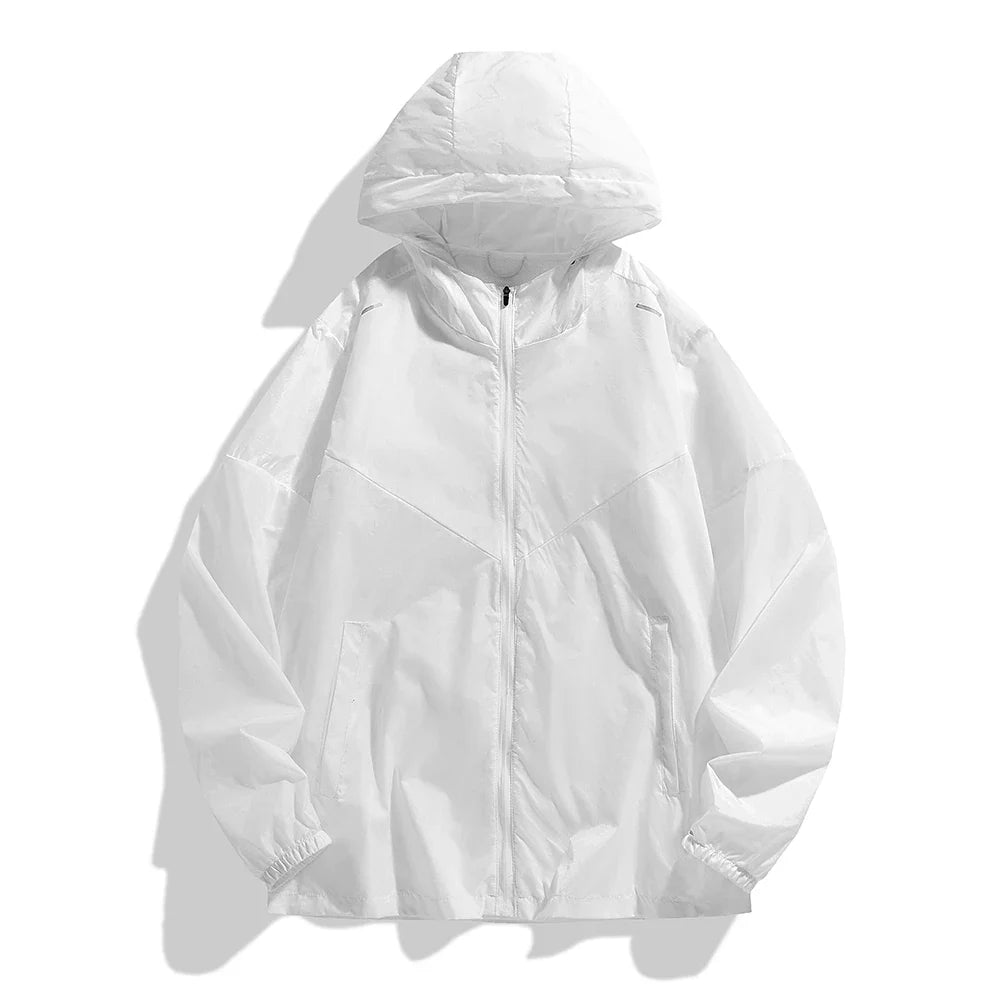 Men Outdoor Windbreaker Tactical Detachable Cap Camping Fishing Coat New plus size Casual Lightweight Jacket
