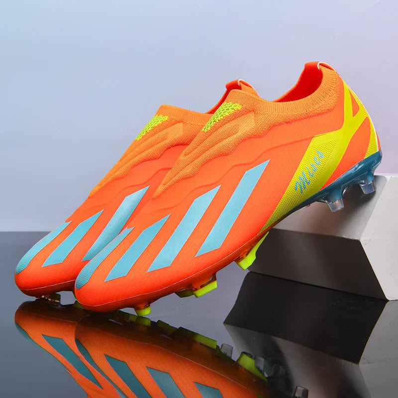 New Men Football Boots Cleats Outdoor Sport Training Breathable Soccer Shoes Long Spikes FG Boys Non Slip Match Comfortable