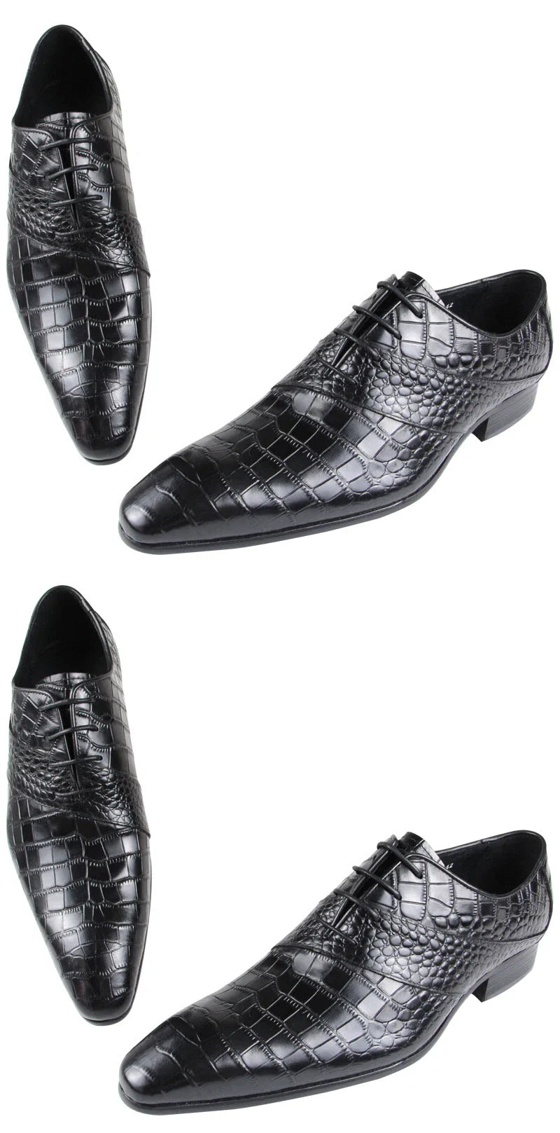 Men's Invisible Height Increasing Elevator Shoes Genuine Leather Formal Dress Oxfords Business Shoes Durable Rubber Outsole