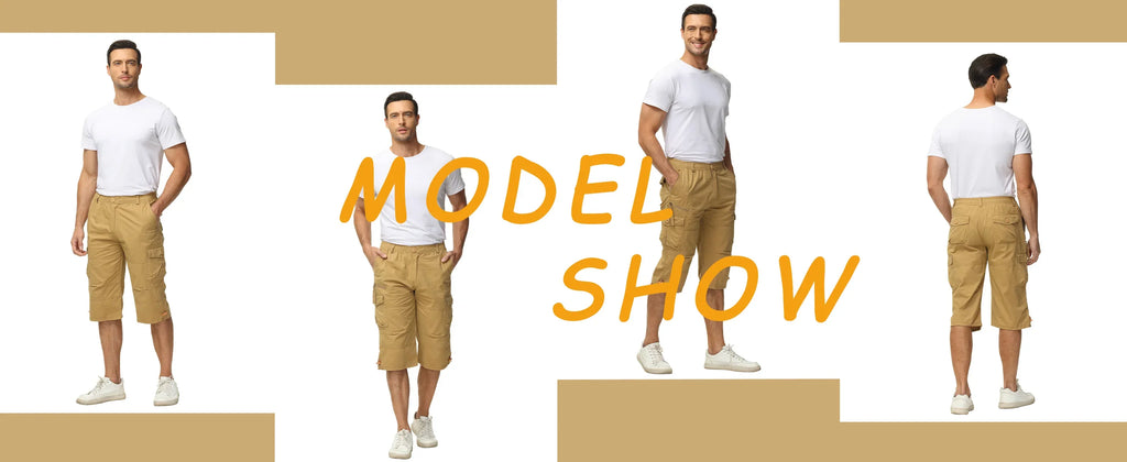 Below Knee Length 3/4 Long Shorts Men's Outdoor Capri Pants Multi Pocket Summer Twill Work Cargo Pants Man