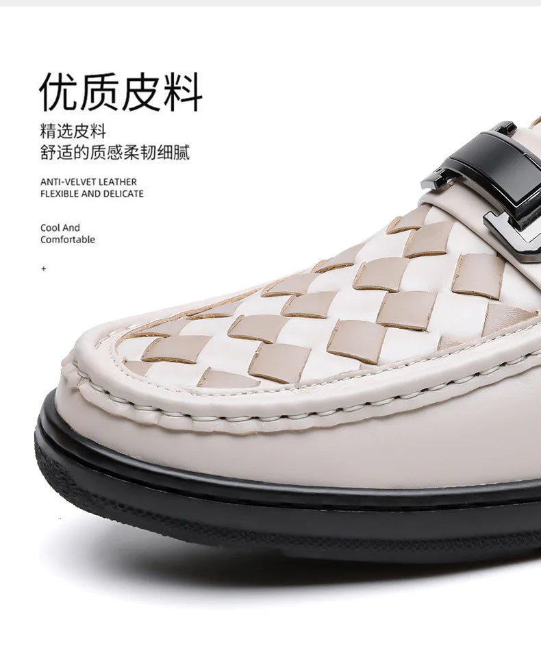 Soft Sole Loafers Shoes for Man Summer Autumn New Designer Leather Shoes Male Fashion Business Casual Luxury Shoe Man
