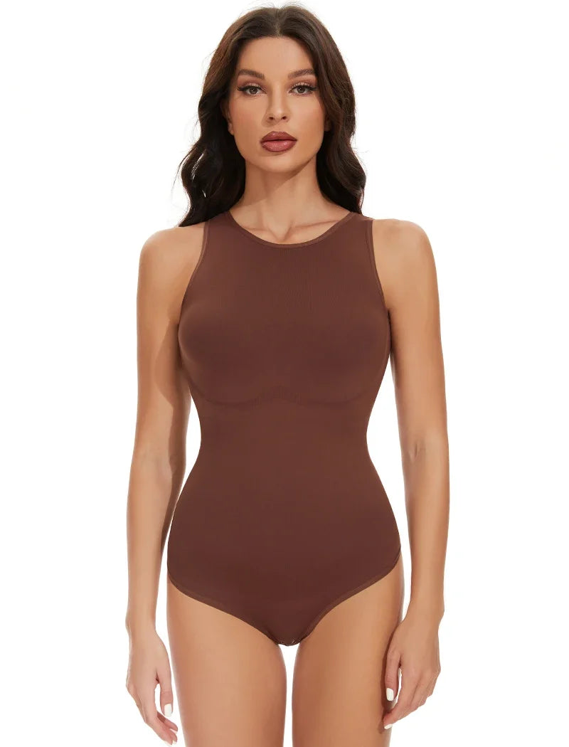 MISSMOLY Bodysuits Sexy Sleeveless Crew Neck Shapewear Thong for womens Waist Trainer Tanks Tops Slim Tummy Control Body Shaper
