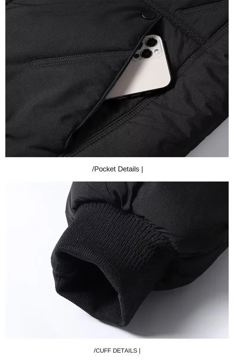 New autumn and winter baseball collar, men's fashionable and versatile cotton jacket, outer warm cotton jacket, baseball jacket,