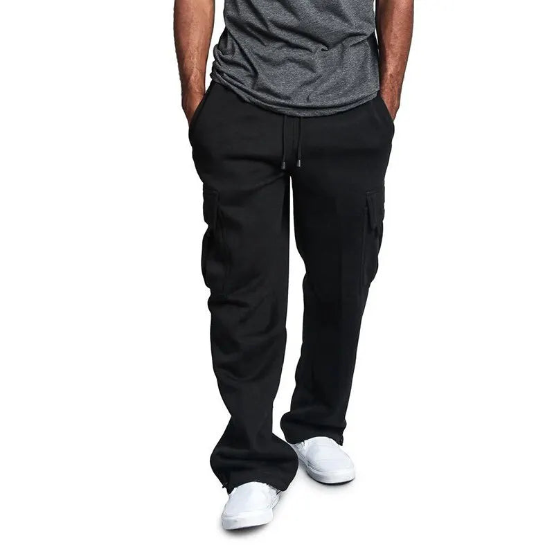 Men's Overalls Casual Sports Pants Breathable Soft Winter Fitness Trousers
