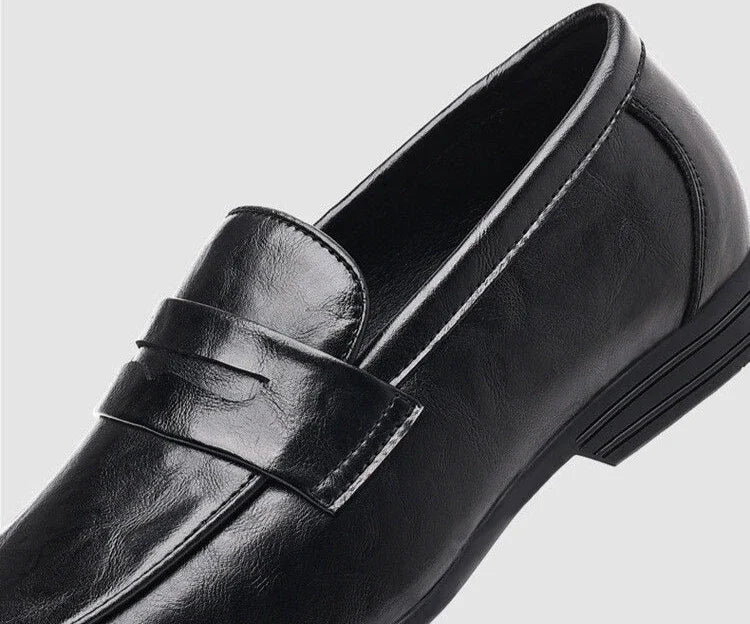 Brown Flat Leather Loafers Shoes for Men Fashion 2025 Classic Original Size Man Casual Shoe 45 Comfortable Shipping Free New In