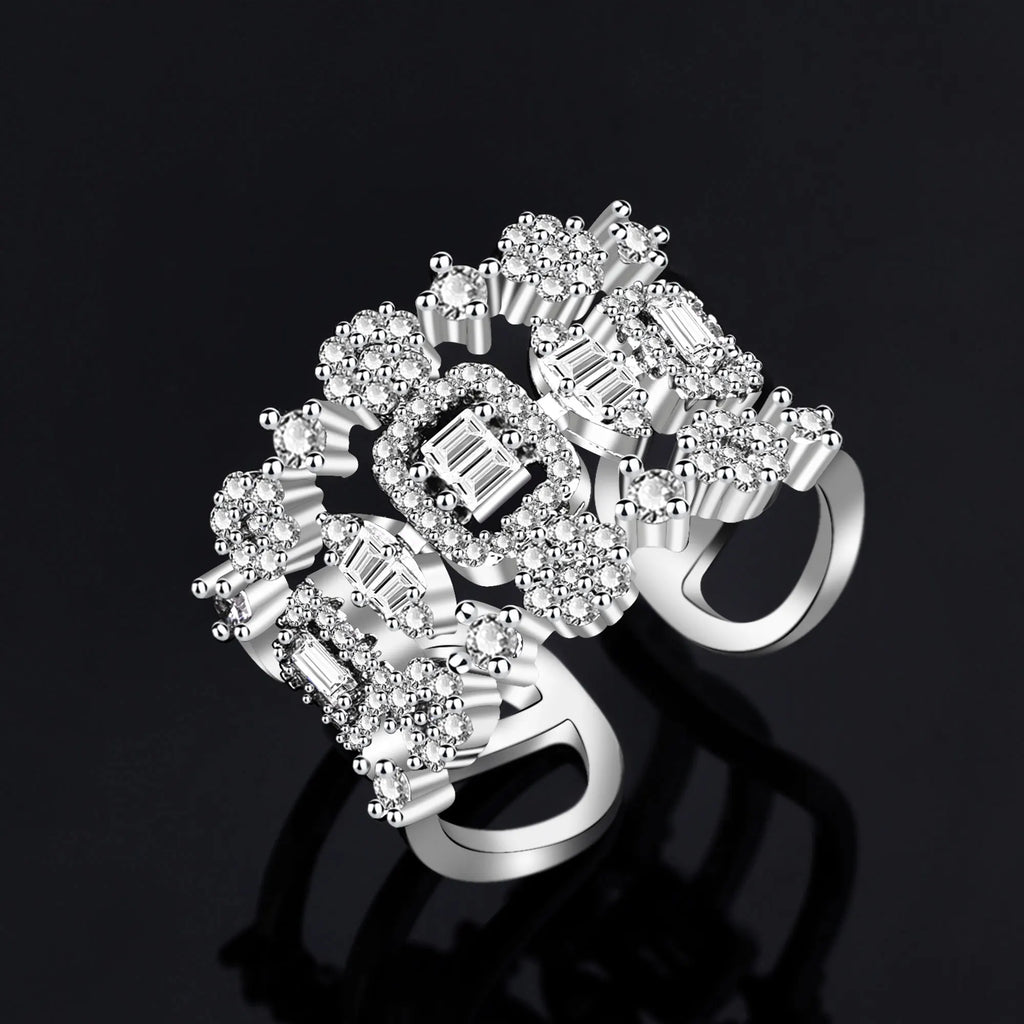 2024 New Luxury 4-piece Women's Wedding Jewelry Set Crystal Necklace Set Nigeria Dubai Jewelry Set