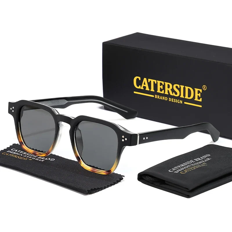 CATERSIDE Classic Square Sunglasses Men Core Insert Temple Luxury Brand Sun Glasses Women Travel Beach Party Festival Gifts