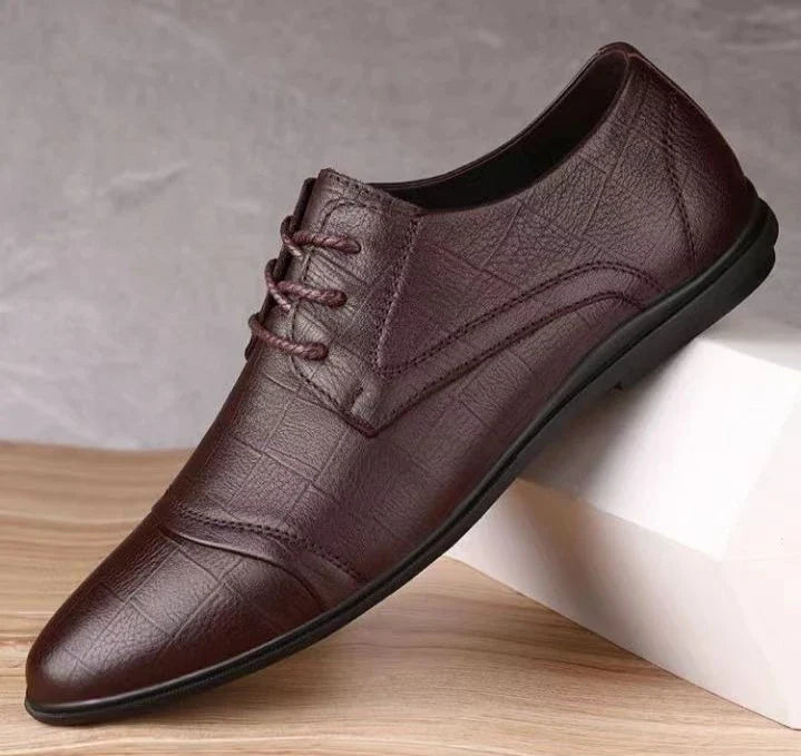 Pointed Toe Black Soft Men's Leather Shoes Comfortable Low Price Summer Male Casual Shoe Retro Elegant Designer Social Footwear