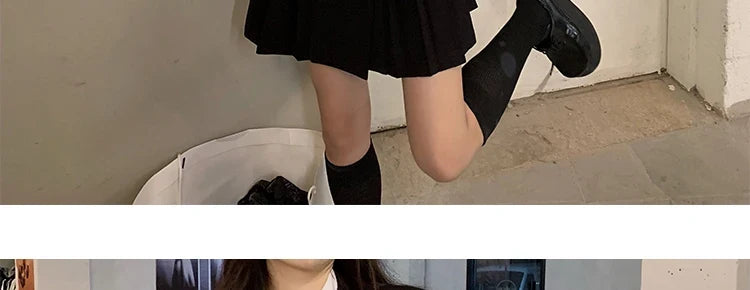 Sweet Style Suit Dress Korean Drama Main Character Waist Cinched Beautiful  Skirt College Style High Waist Double Breaste...