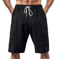 Casual Shorts Men Pants Men Sweatpants Joggers Fitness Clothing Multi-Pocket Work Shorts Relaxed-Fit Linen Pantaloncini Uomo