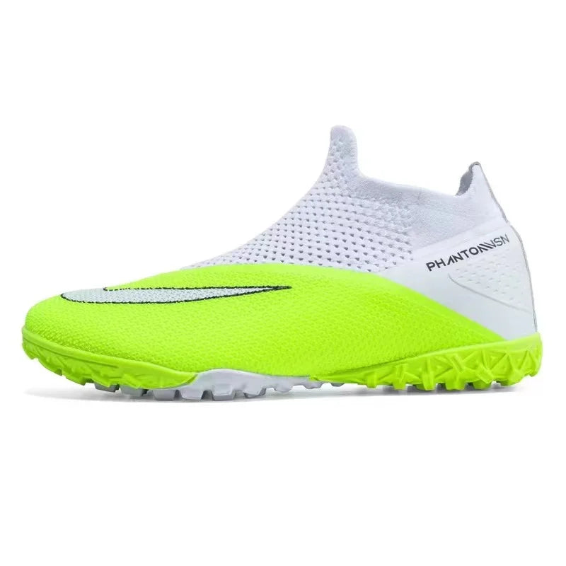 Big Size 49 48 Pro Soccer Boots Long Short Spikes Ankle Boots Children PU Leather Soccer Training Sneakers Outdoor Football