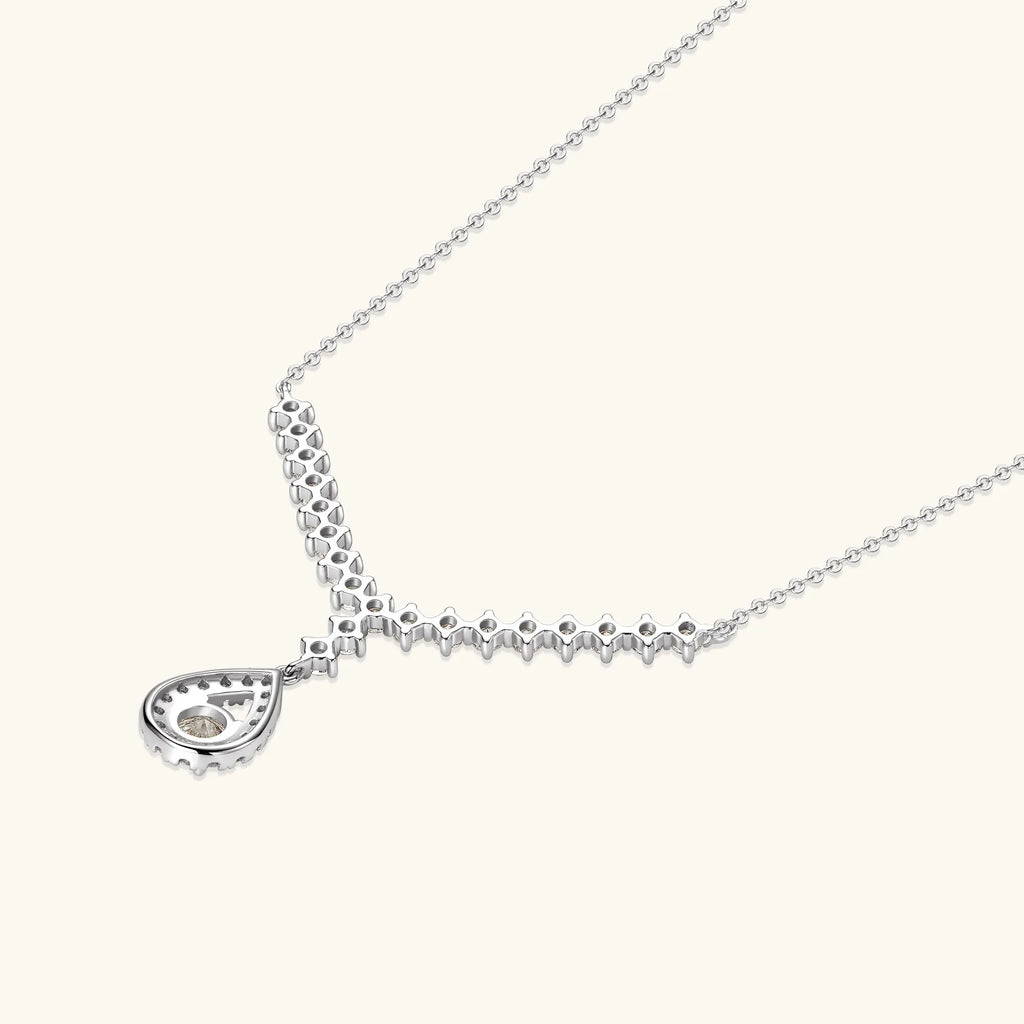 3.38CT Moissanite Necklaces for Women 100% Real Silver Chain 925 Pandant Lab Diamond Luxury Wedding Party Jewelry