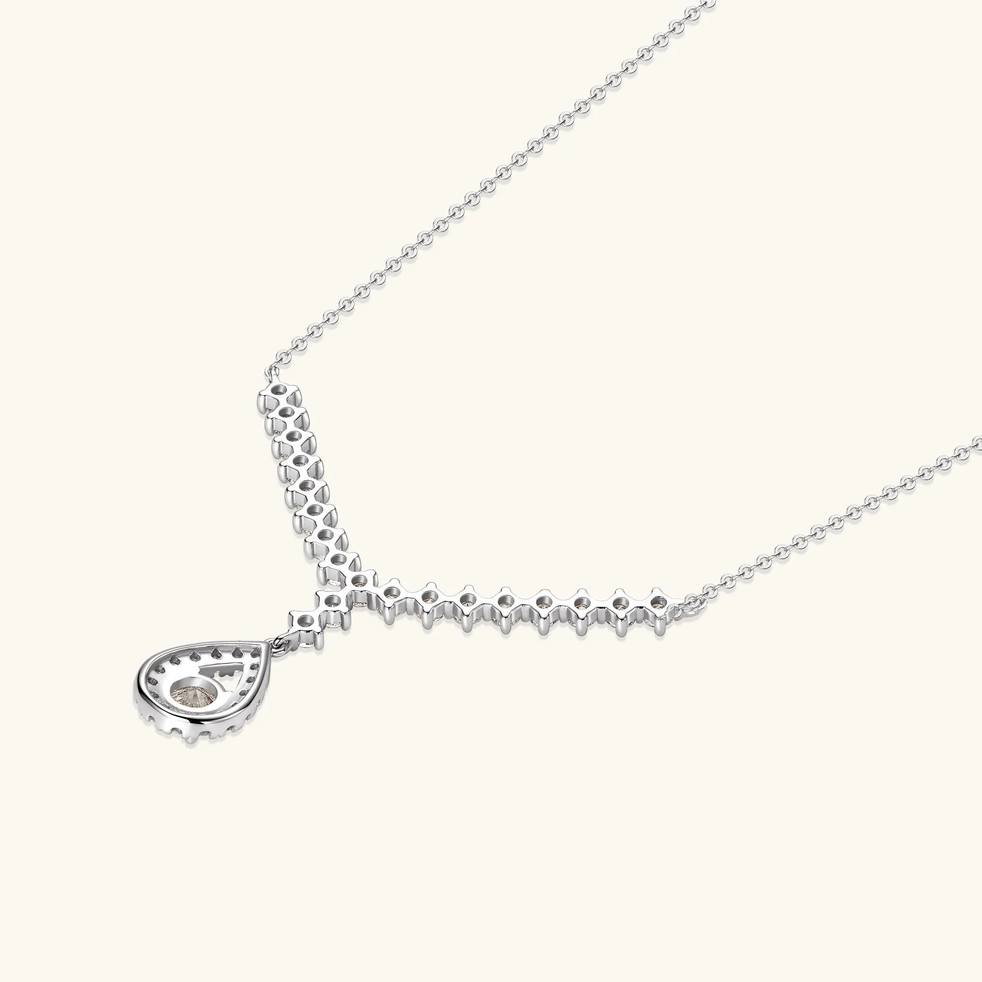 3.38CT Moissanite Necklaces for Women 100% Real Silver Chain 925 Pandant Lab Diamond Luxury Wedding Party Jewelry