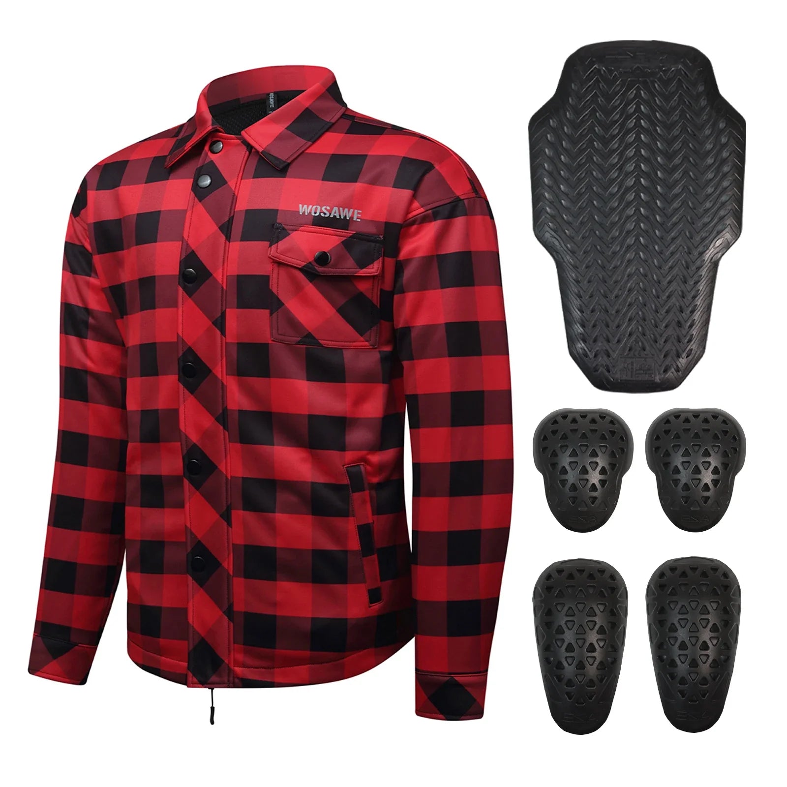 Men's Women's Winter Motorcycle Jacket Warm Motocross Motorbike Checkered Casual Outdoor Riding Shirts