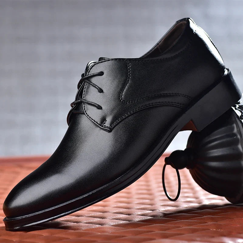 Men’s Formal Leather Shoes – Classic Black/Brown Dress Shoes, EU Sizes 40–48