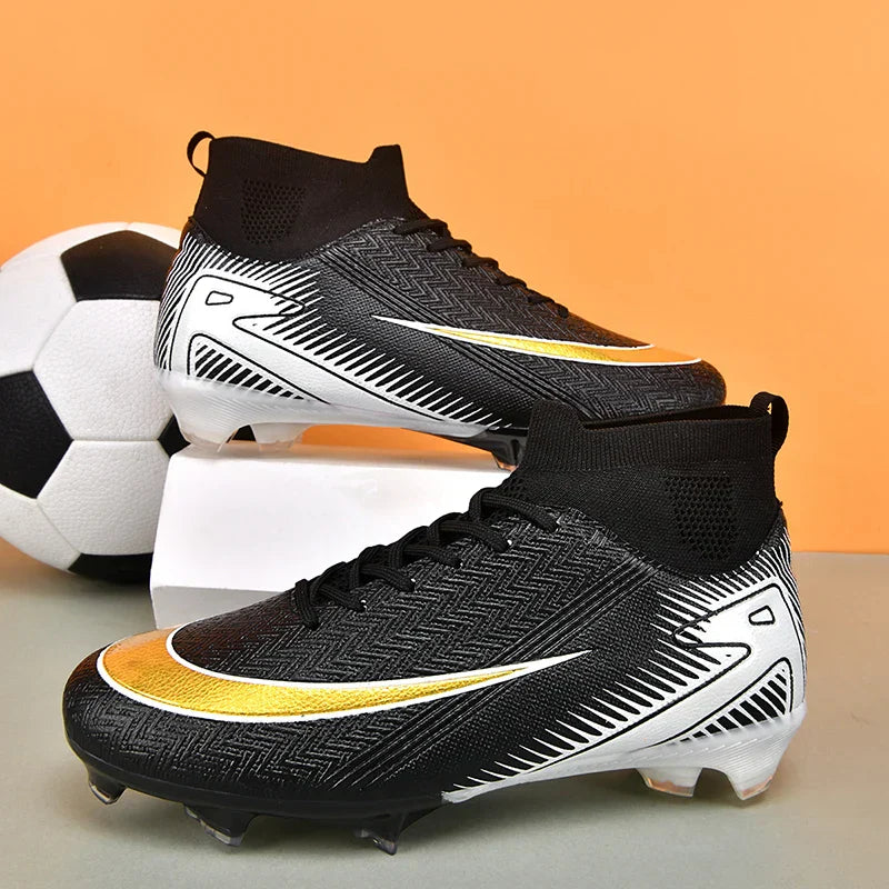 New Men Football Boots Kids Ankle Cleats Grass Soccer Shoes Futsal Indoor Sport Match Training TF/FG Hot-selling High-quality