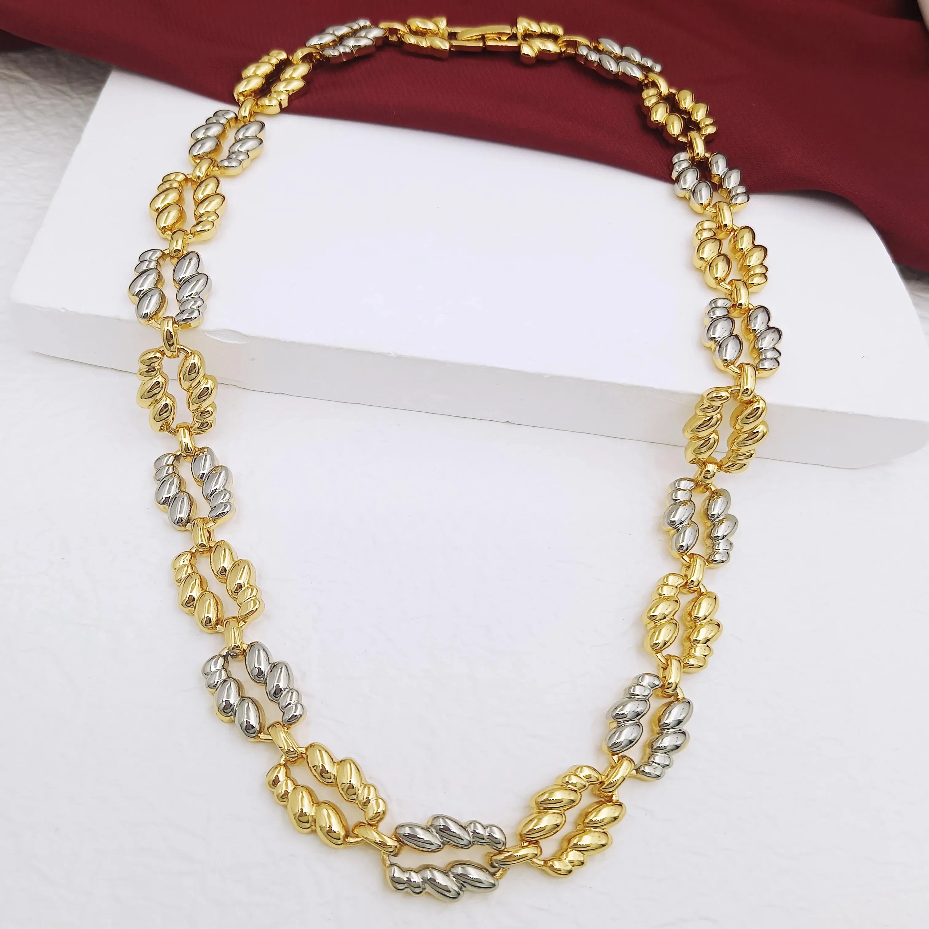 Minimalist Style Jewelry Set 18K Gold Plated Women Necklace Earrings Bracelet And Ring 4pcs Jewelry Set Wedding Party Gift