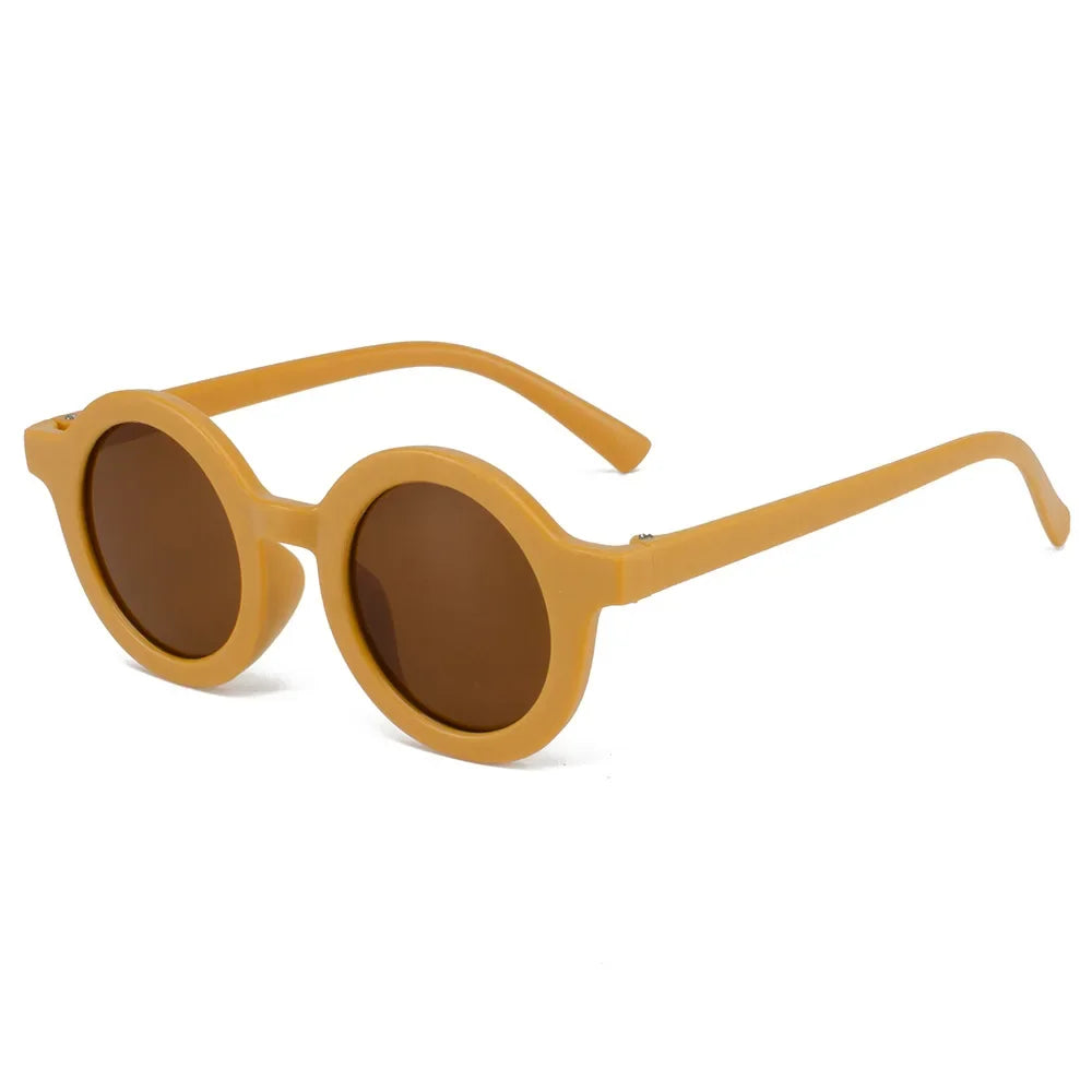 Children's sunglasses, inset style  round frame, 1-7 year old baby sunglasses, sun shading, sun protection