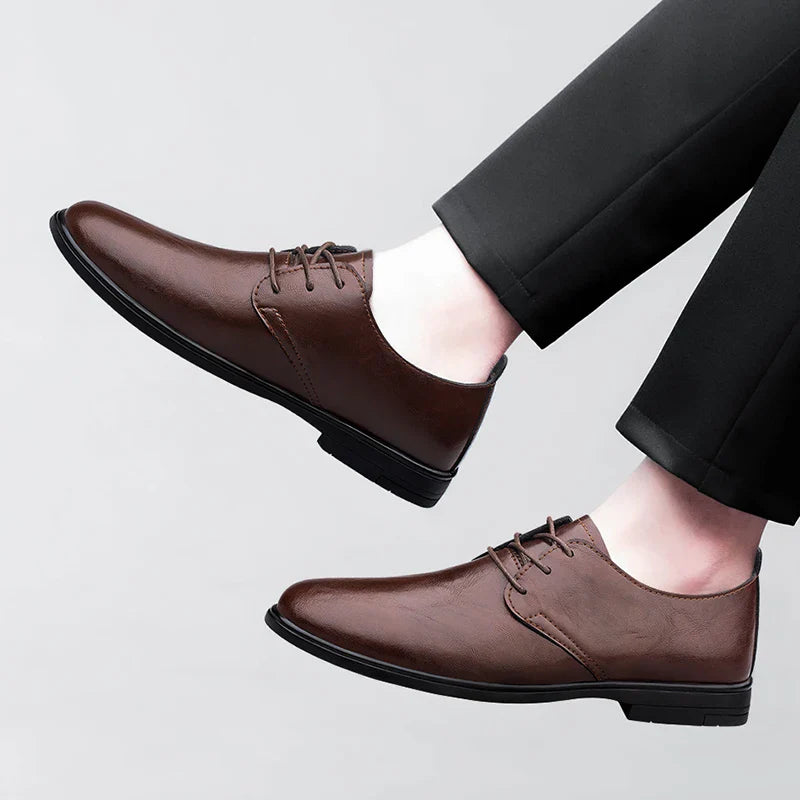 High Quality Handmade Casual Leather Business Shoes Mens Formal Oxford Office Shoes Fashion Lace-up Casual Flat Designer Shoes