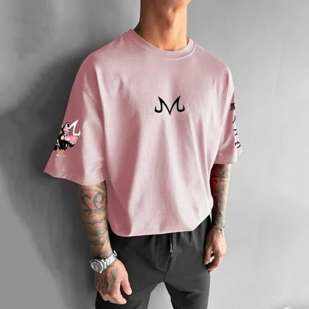 Unisex Dragon Ball Majin Buu Anime Men's T-shirt Summer Oversized Women Short Sleeve Graphic Tee Casual Streetwear Y2k Clothes