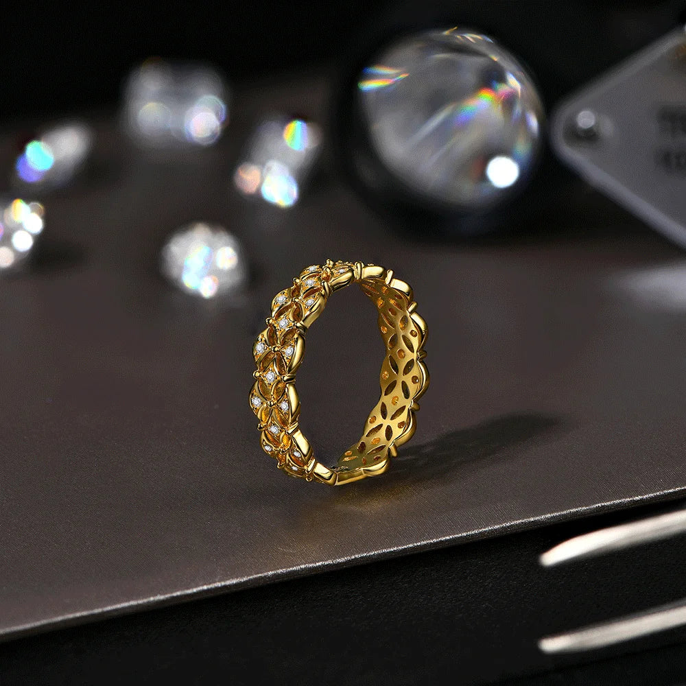 D VVS1 Color 100% 925 Silver Moissanite Ring for Women Pass Diamond Test Engagement Ring Fine Jewelry Anniversary Gifts