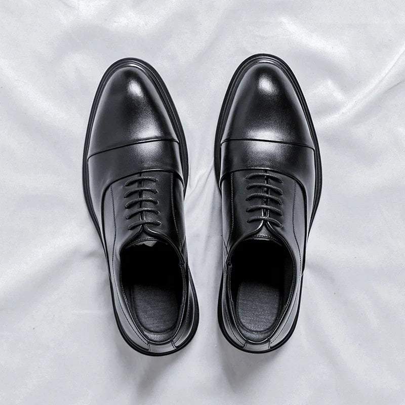 Brand Men Genuine Leather Shoes Black Wedding Bride For Formal Party Dress OEM Italian Men Shoes Casual Soft Casual Shoes