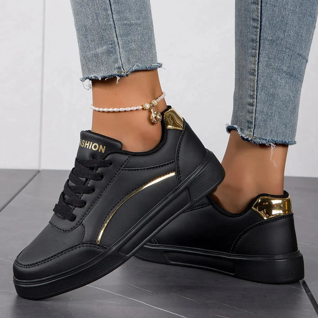 Women Casual Sneakers Leather Platform Sneakers for Women Classics Comfort Skateboarding Shoes Non-Slip