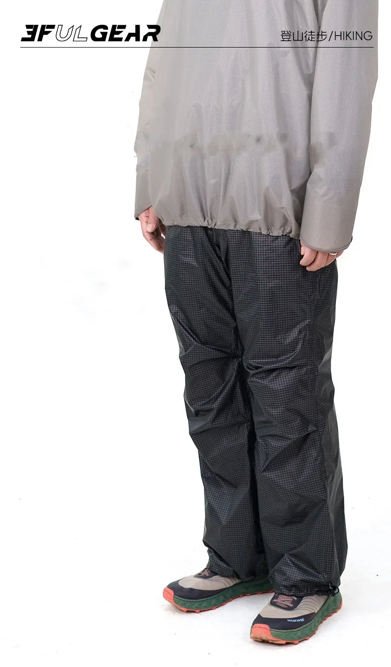 3F UL GEAR Qingsuo Rain Jacket Outdoor Ultralight Rain Zip Poncho Hiking Sleeve Rain Coats Waterproof Traveling Mountaineering