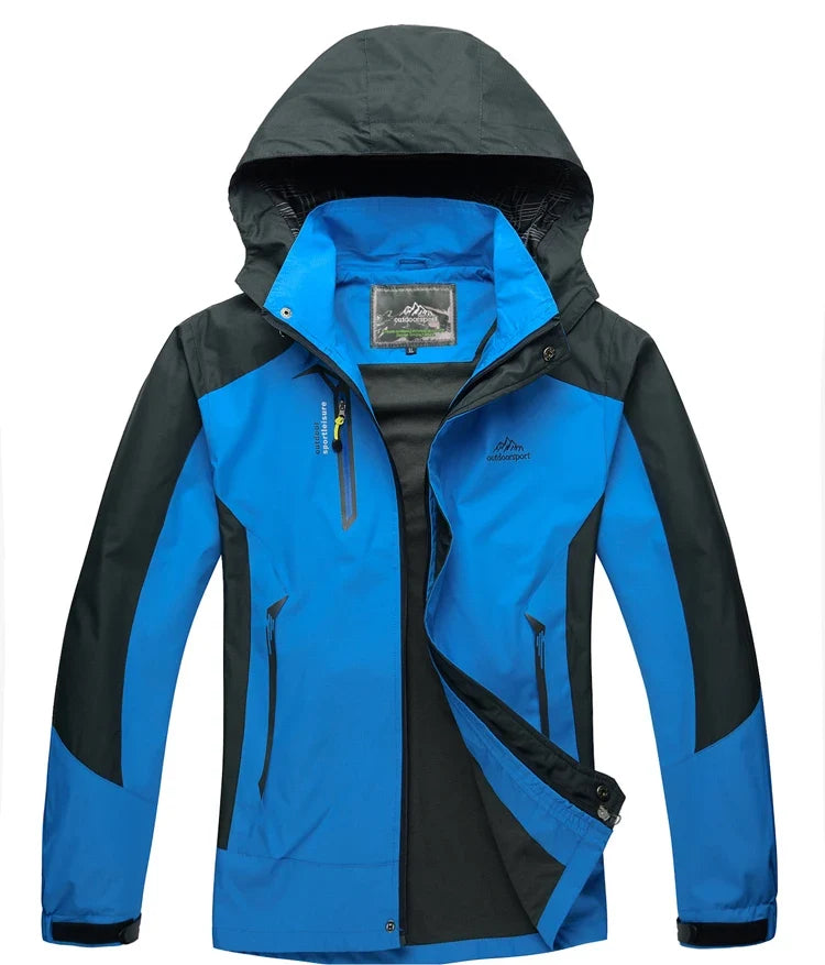 Camping Hiking Jacket Men Autumn Outdoor Sports Coats Climbing Trekking Windbreaker Travel Waterproof Jackets Black