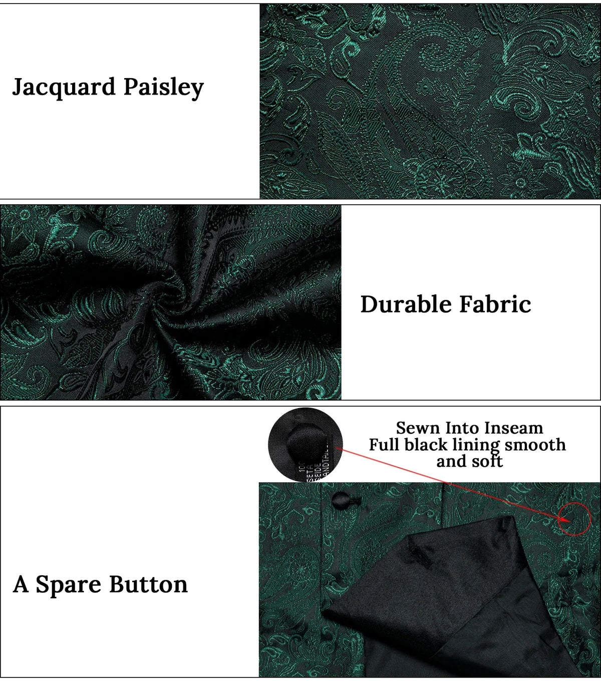 Men's Paisley  Suit Vest with Macthing Golden Paisley Neck Tie Handkerchief Cufflinks Wedding Prom Tuxedo Waistcoat