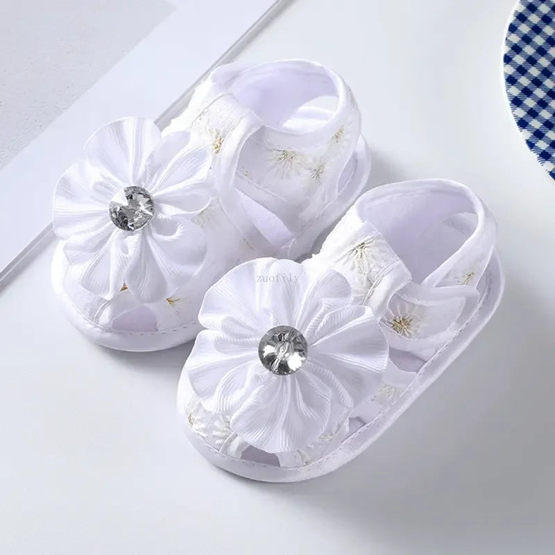 New Children Summer Clogs 0-18M Newborn Infant Baby Girl Princess Bowknot Sandal Sneakers Toddler Soft Crib Walkers Casual Shoes